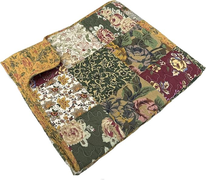Greenland Home Antique Chic Quilted Patchwork Throw, 50" x 60" , Multicolor | Amazon (US)