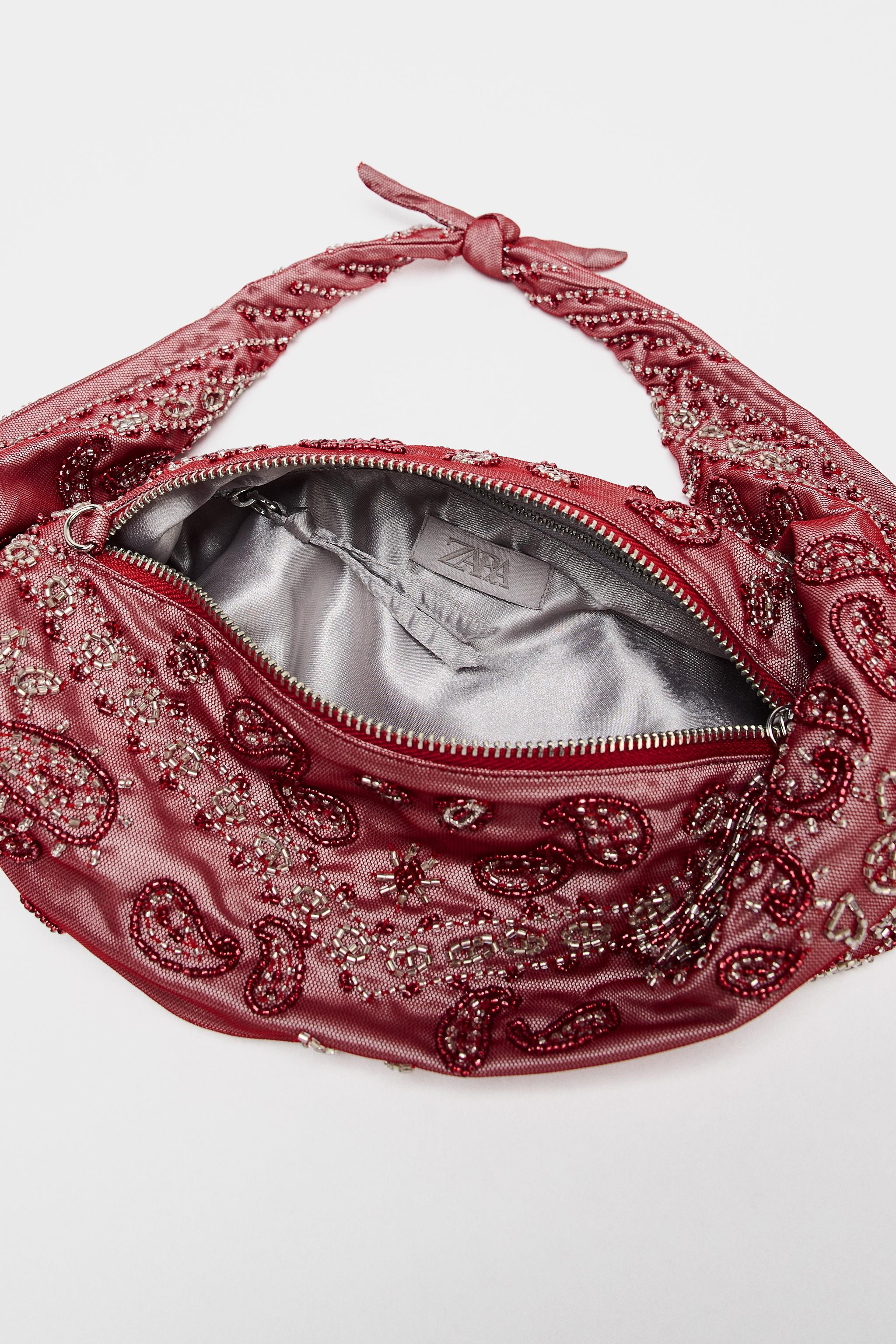 BEADED WOVEN BAG | Zara US