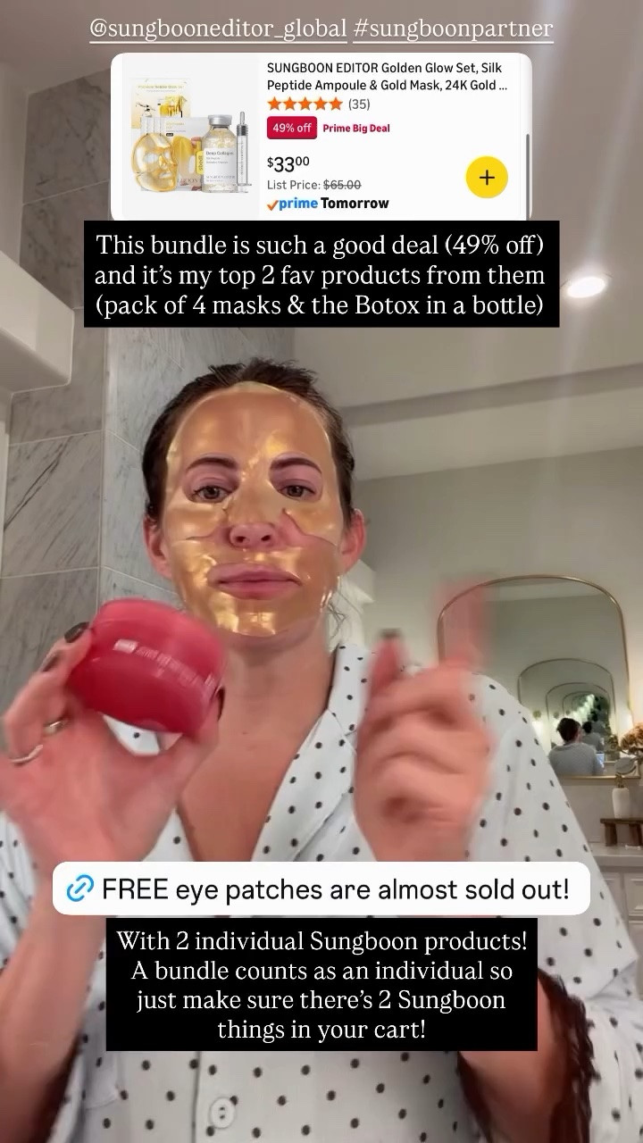 With 2 individual Sungboon products!
A bundle counts as an individual so just make sure there’s 2 Sungboon things in your cart! @sungbooneditor_global #sungboonpartner  This bundle is such a good deal (49% off) and it’s my top 2 fav products from them (pack of 4 masks & the Botox in a bottle)