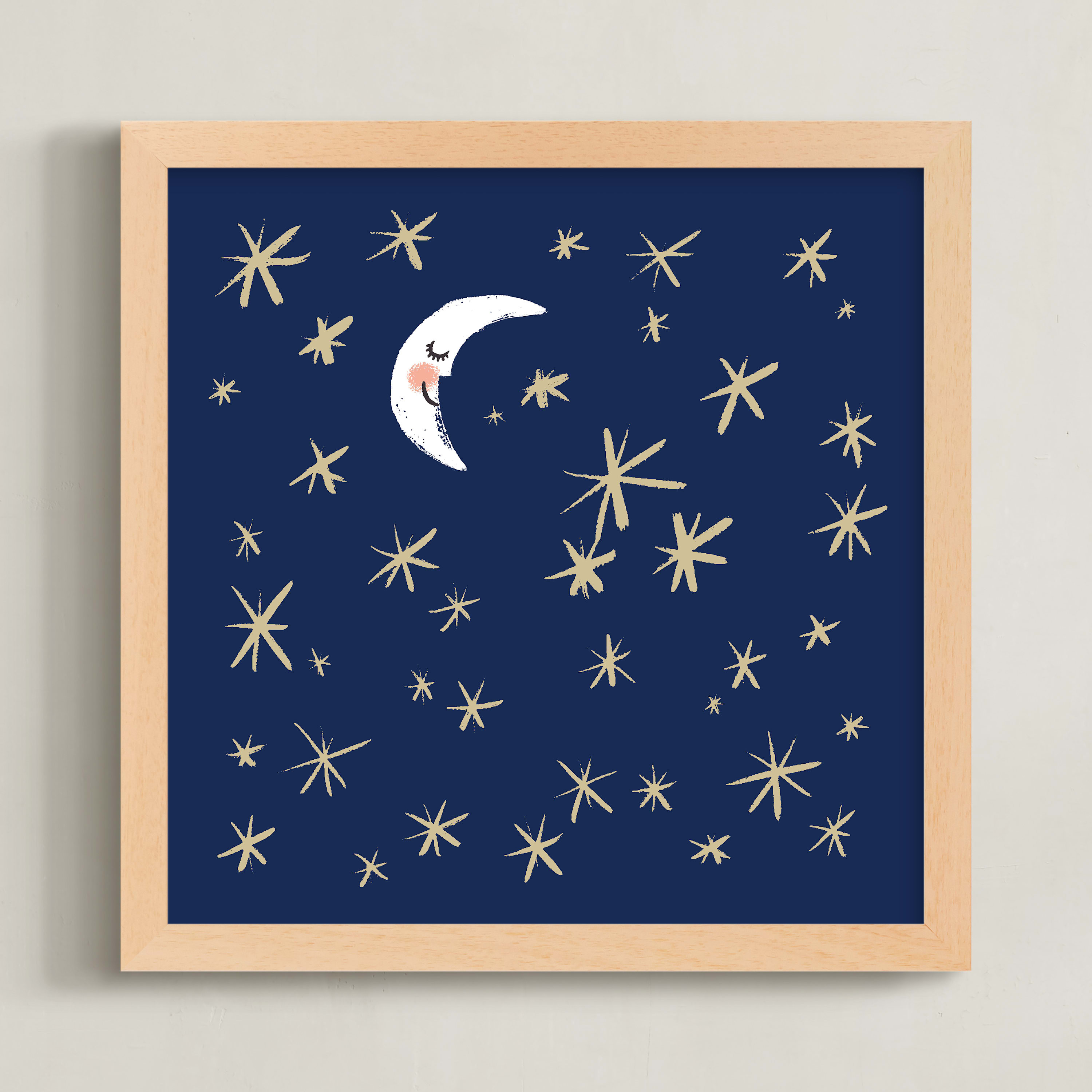 "Good Night Moon and Stars" - Painting Limited Edition Art Print by Patrice Horvath. | Minted
