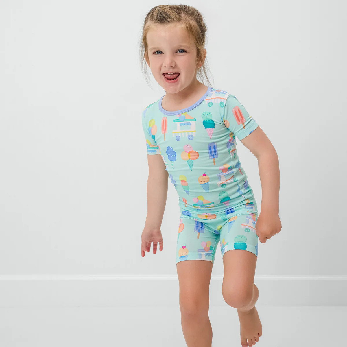 Sweet Scoops Two-Piece Short Sleeve & Shorts Pajama Set | Little Sleepies