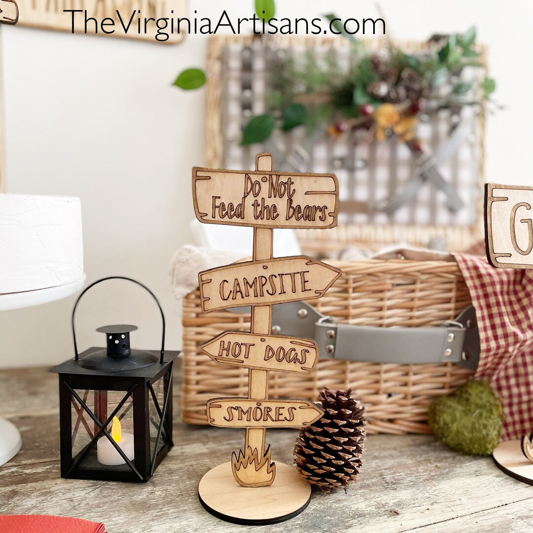 Don’t Feed the Bears Sign/ Camping Themed Table Sign, Camping Party Decor / Baby Shower - Campi... | Etsy (US)