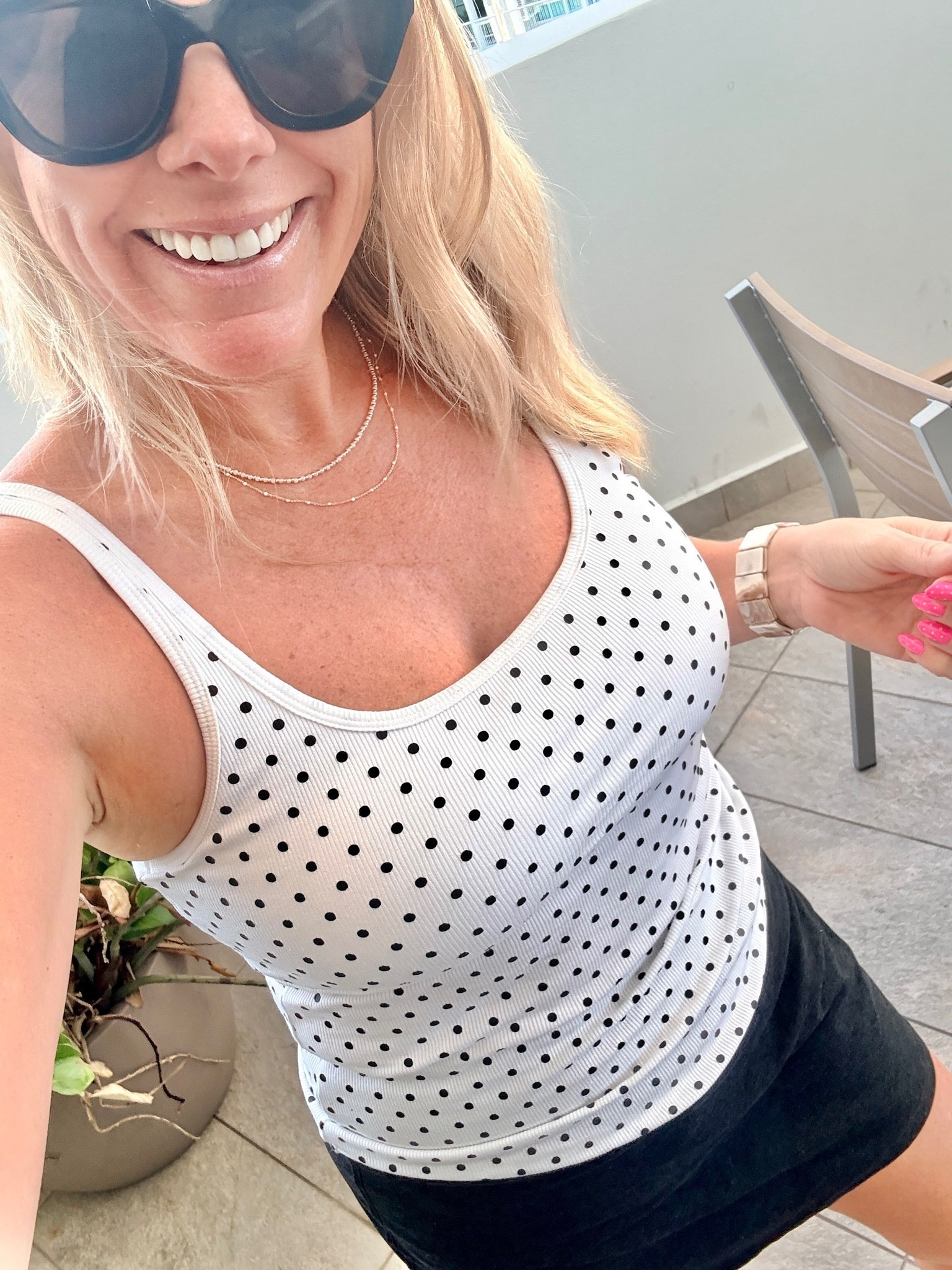 Size small polka dot tank with built in bra size small

#LTKOver40 #LTKootd #LTKTravel