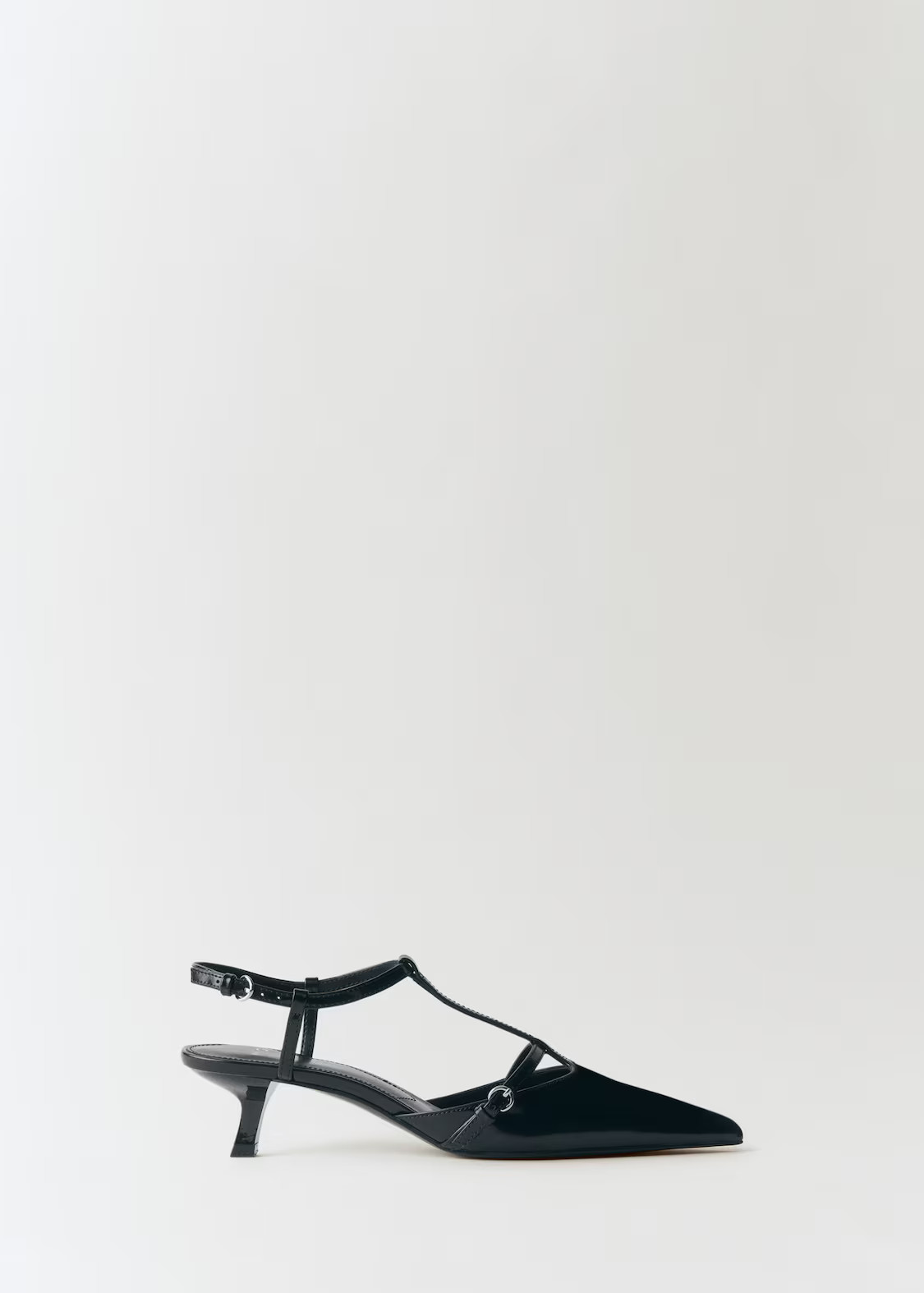 Kitten heel leather shoe | MANGO (UK)