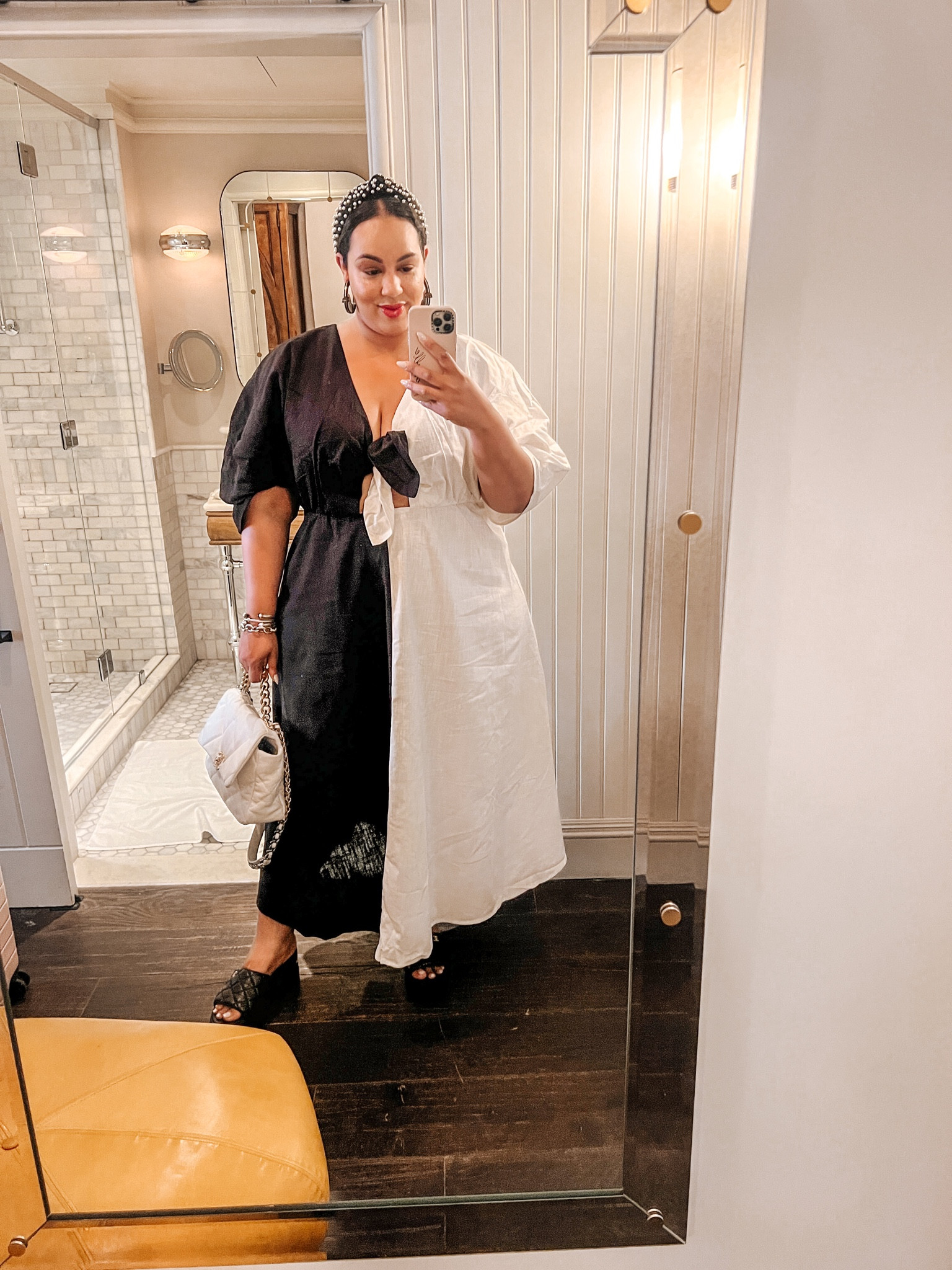 Summer, linen black white dress plus curvy classy modest maxi size 18 brunch lunch 

#LTKtravel #LTKcurves