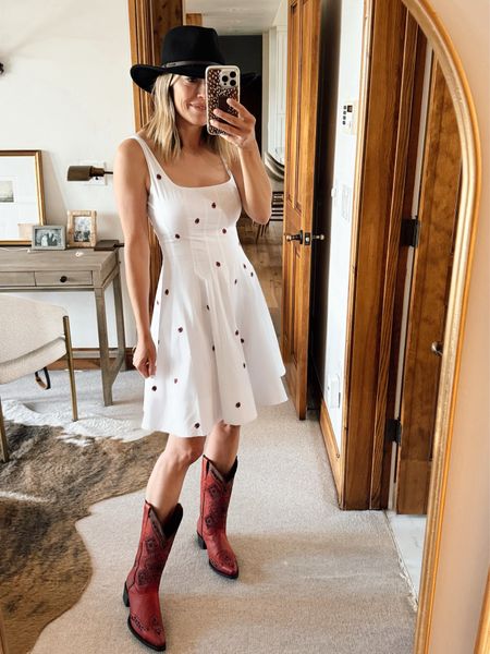 Summer country concert outfit idea, boots are from Amazon ❤️ size 2 in this cute dress

#LTKStyleTip