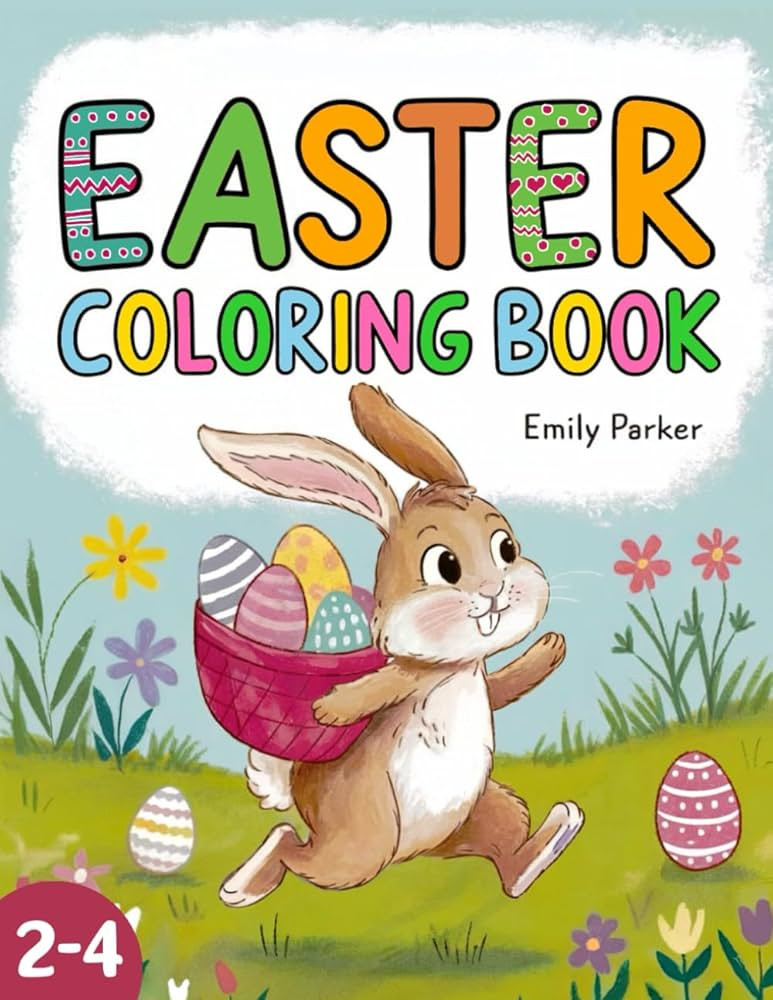 Happy Easter Coloring Book: Fun and Easy Easter Coloring Book for Kids Ages 2-4 | Cute Easter Bas... | Amazon (US)