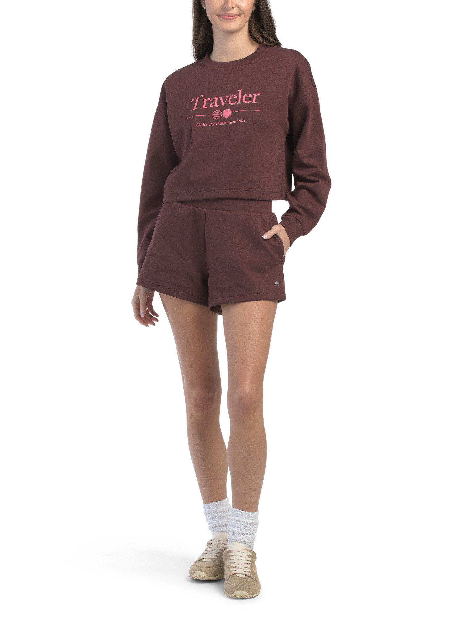 2pc Sweatshirt And Shorts Graphic Lounge Set | Women | Marshalls | Marshalls