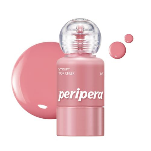 PERIPERA SYRUPY TOK CHEEK 5 Colors, Liquid Blush, Dewy Finish and Hydrates All day, Soft Velvet Texture Face Cheek Tint (03 FRIENDSHIP MAUVE, One Size) | Amazon (US)