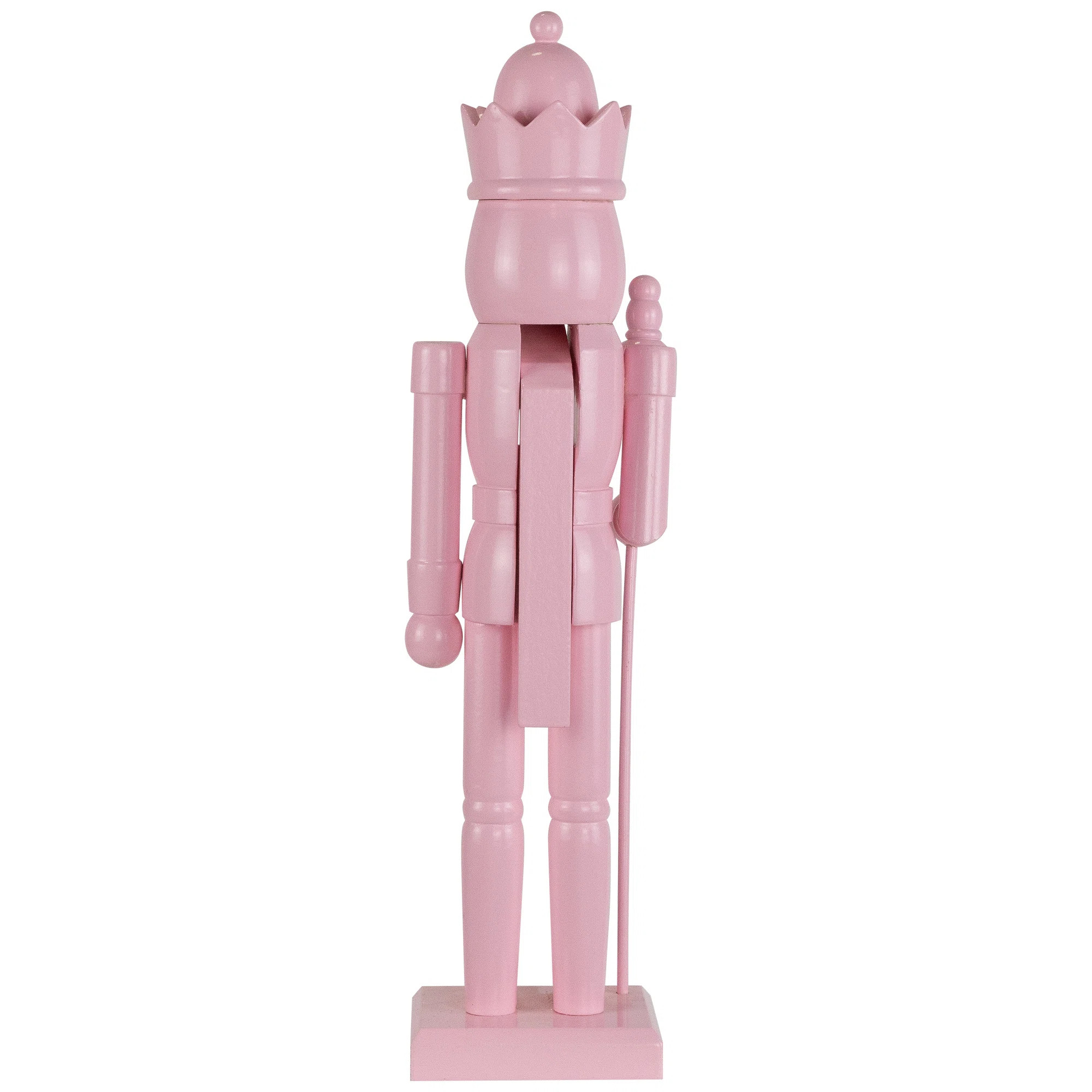 The Holiday Aisle® Nutcracker King With Scepter And Crown Standing Christmas Figure - 15" - Pink... | Wayfair North America