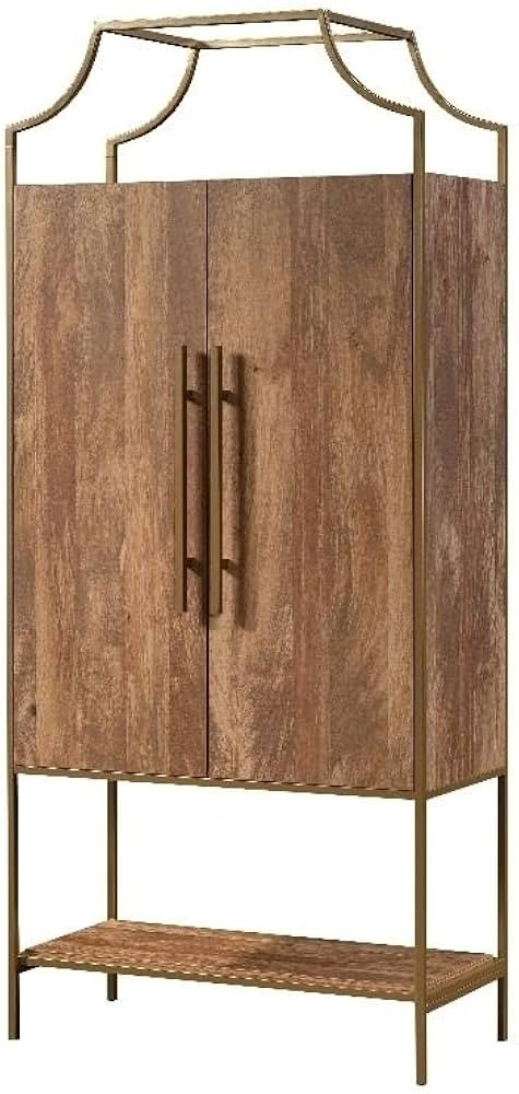 Pemberly Row Engineered Wood Cabinet in Sindoori Mango/Natural | Amazon (US)