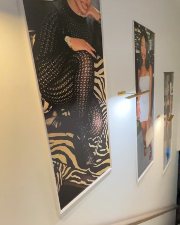 ✨24x72in peel & stick molding trim! Comes with three. We went to CVS to print the posters in size 24x72in. 

✨The picture frame lights are the same I used above the frames and mirrors shared below size 16inch two pack and one additional. #home #diy #pictureframes #photowall 