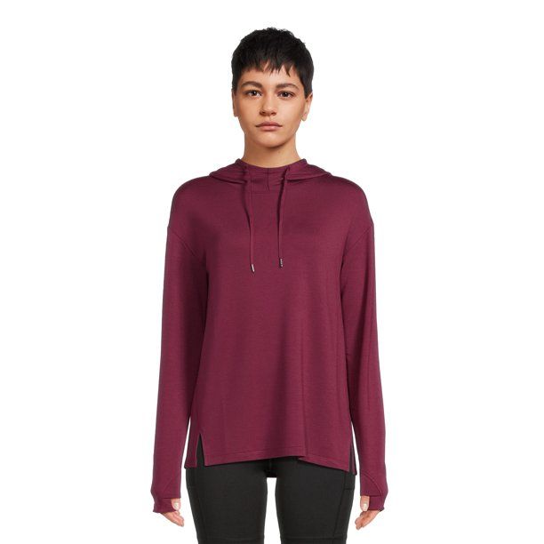 Athletic Works Women's French Terry Mock Neck Hoodie, Sizes XS-XXXL - Walmart.com | Walmart (US)