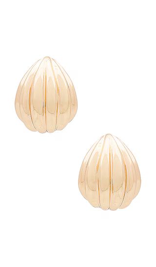 Shell Hoop Earrings in Gold | Revolve Clothing (Global)