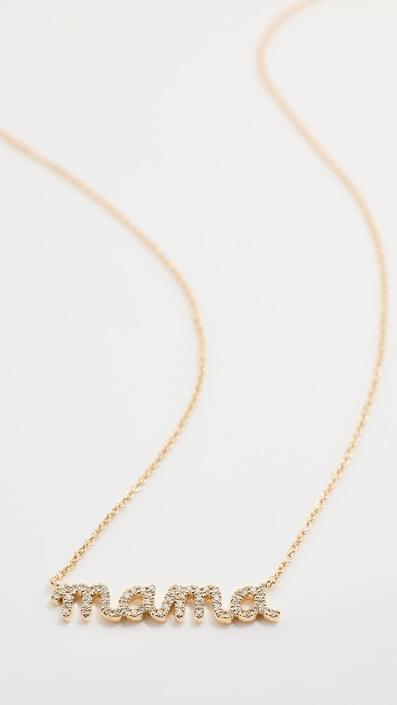 14k Mama Script Necklace | Shopbop