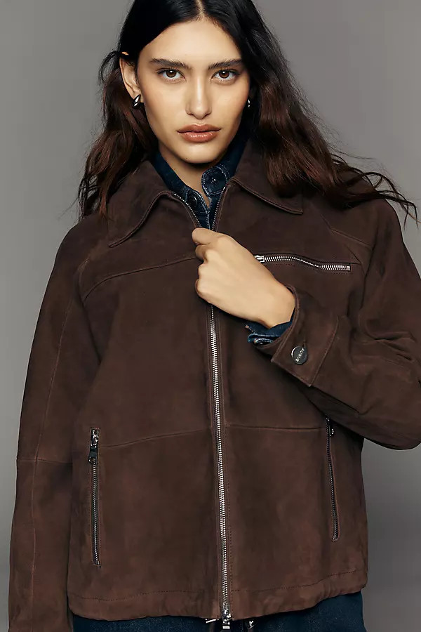 ALIGNE Alex Suede Jacket | Anthropologie (UK)