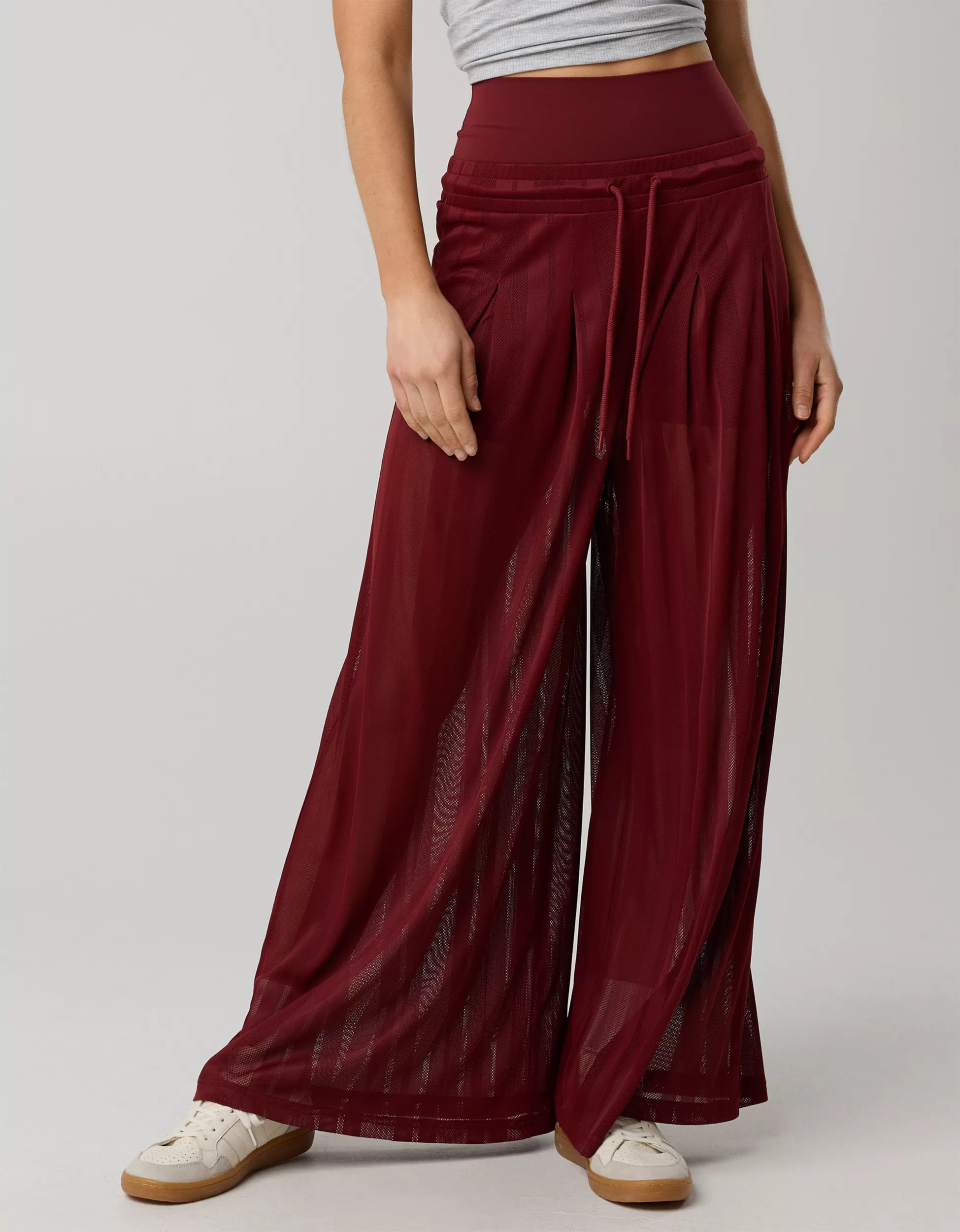 OFFLINE By Aerie Mesh Super Wide Leg Pant | Aerie