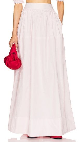 Poplin Maxi Skirt in Pale Pink | Revolve Clothing (Global)