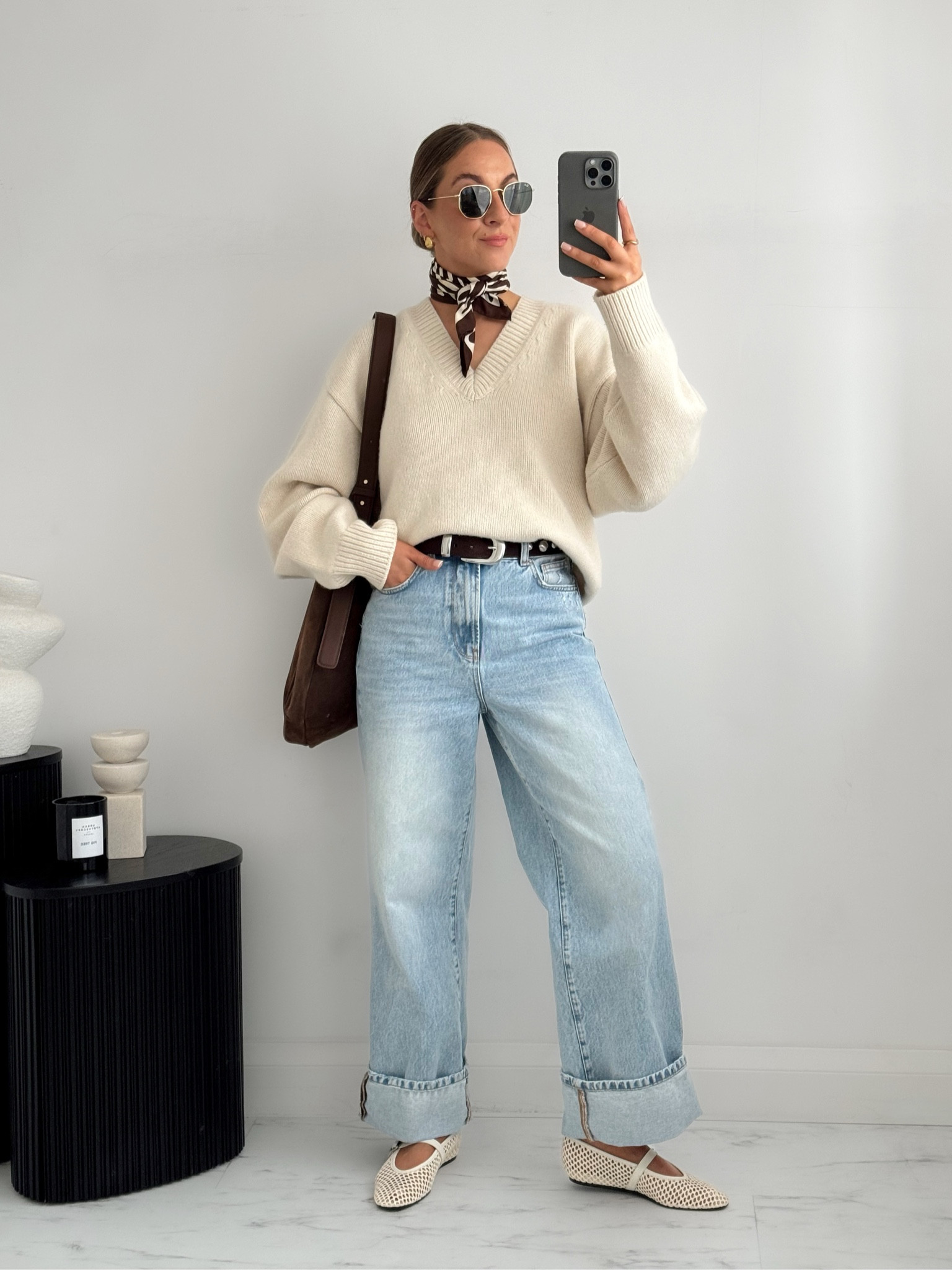 Turn up jeans outfit 

I wear an 8R in the jeans & small in the jumper 

#LTKstyletip #LTKsale #LTKautumn