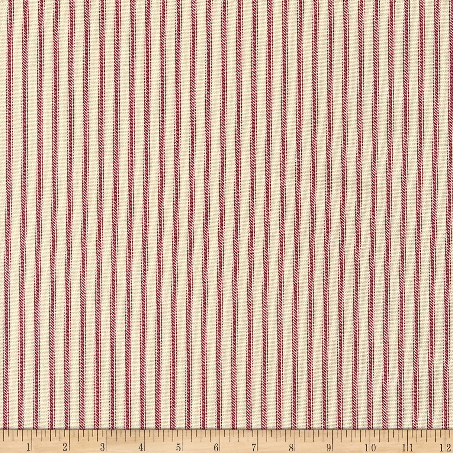 Magnolia Home Fashions Berlin Ticking Stripe Duck Red, Fabric by the Yard | Amazon (US)