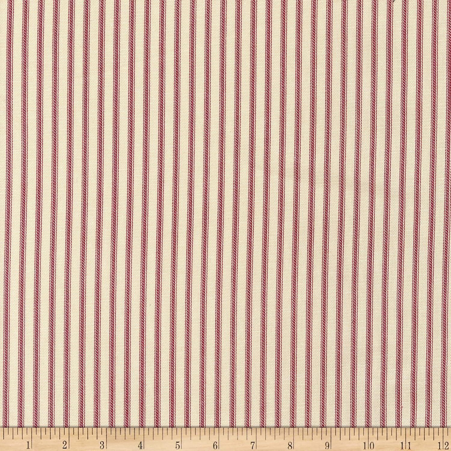 Magnolia Home Fashions Berlin Ticking Stripe Duck Red, Fabric by the Yard | Amazon (US)