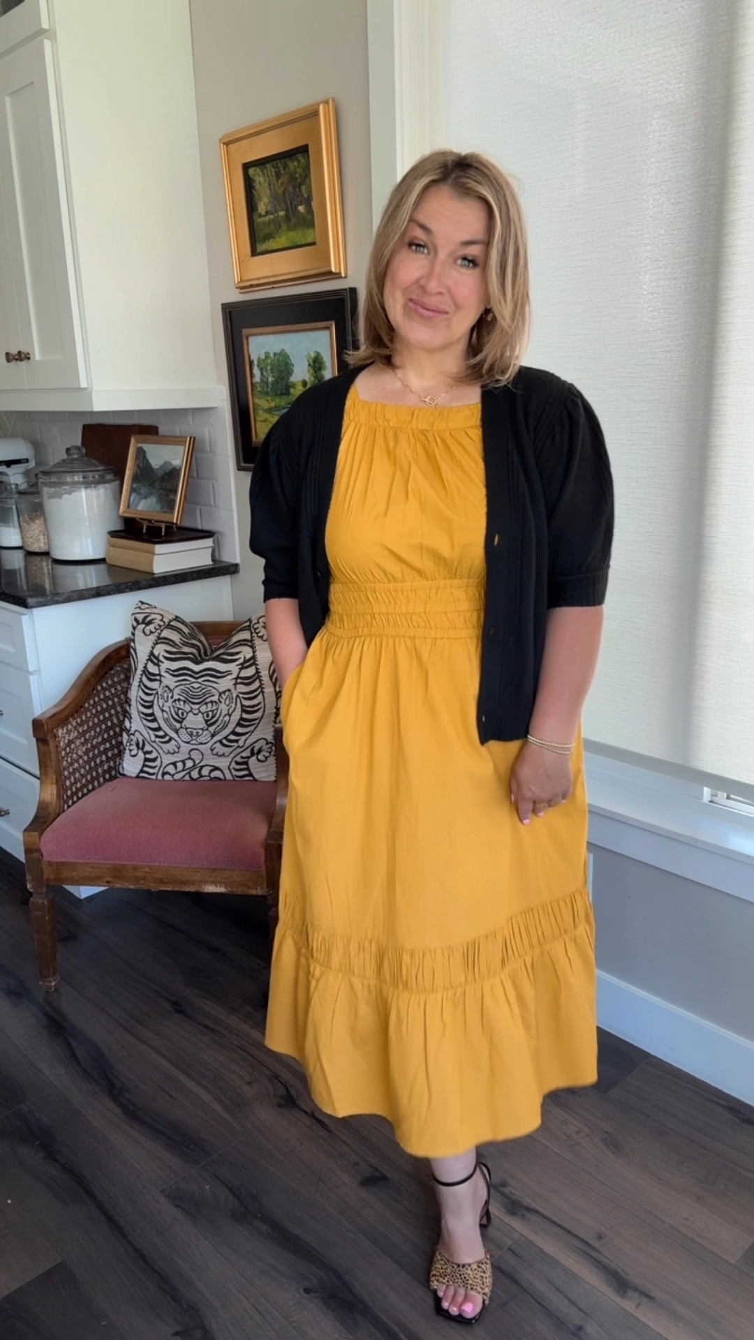 🍂 Perfect Fall Yellow 🍂
There’s just something about a golden yellow dress that feels like sunshine on a crisp fall day. Paired with a black cardigan and neutral heels, it’s an effortless way to look feminine, chic, and comfortable all season long.
Whether you’re heading to brunch, church, or a cozy fall gathering, this midlife style outfit proves that fashion over 40 can be both playful and polished. ~~~~~~~~~~~~~~~~~~~~~~~~~~~
fall outfit inspiration, yellow midi dress, women over 40 style, midsize fashion, fall outfits 2025, everyday fall look, chic and comfy style, feminine fall fashion, autumn outfit ideas, midlife confidence, stylish yet comfortable outfits

#LTKMidsize #LTKStyleTip #LTKFindsUnder50