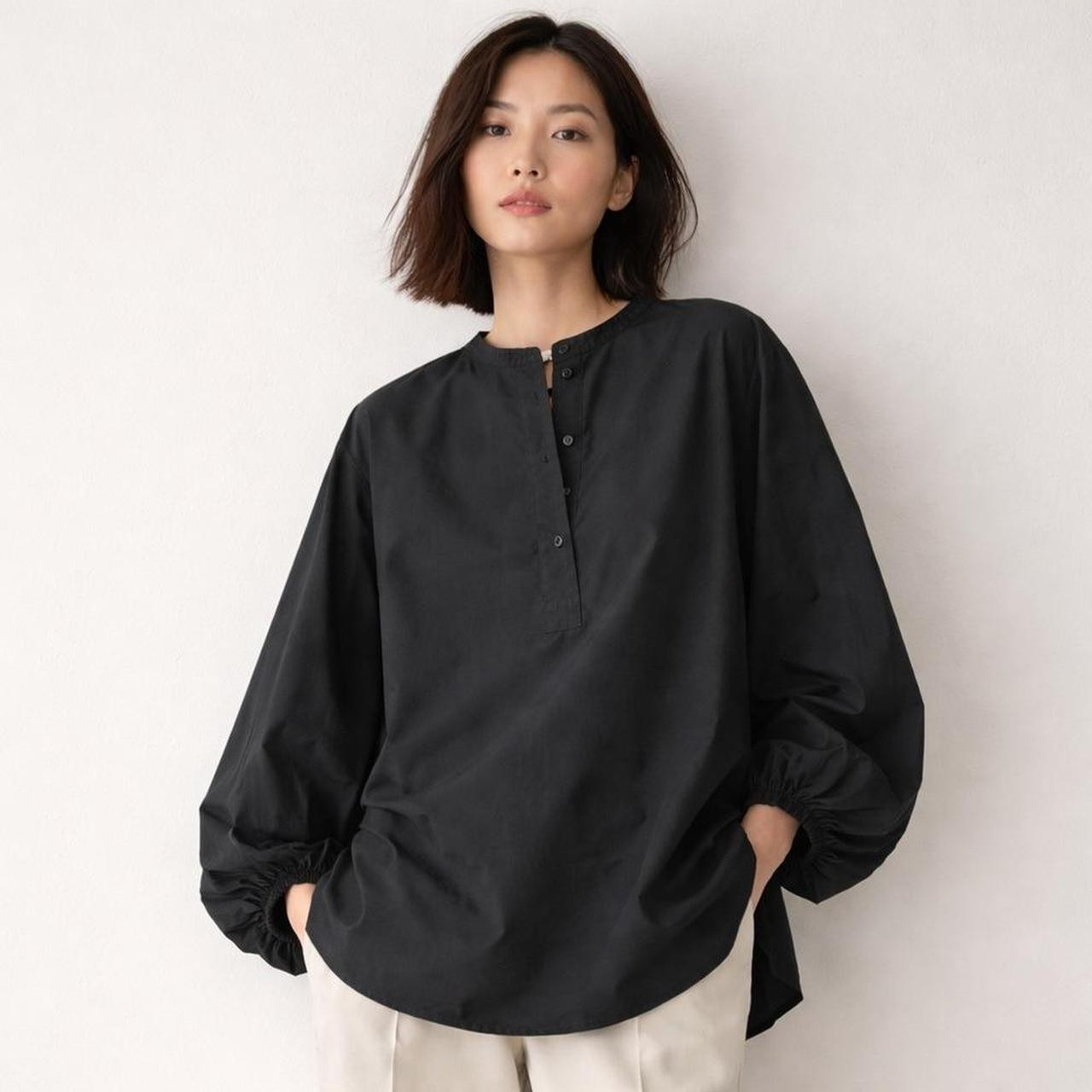 COS Women's Blouse - Black - 14 | Depop US