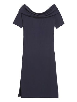 Petite Ribbed Off-the-Shoulder Dress | Banana Republic (US)