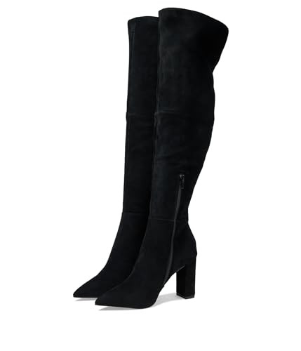 Steve Madden Women's Blyss Over-the-Knee Boot, Black Suede, 6 | Amazon (US)