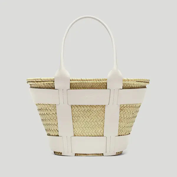 The Santorini | Natural Basket Off-White Smooth | DeMellier | DeMellier