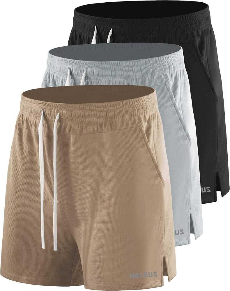 NELEUS Men's 7 inch Running Shorts Athletic Gym Workout Shorts with Pockets | Amazon (US)