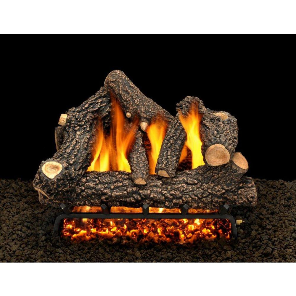 Cheyenne Glow 24 in. Vented Propane Gas Fireplace Log Set with Complete Kit, Safety Pilot Lit | The Home Depot