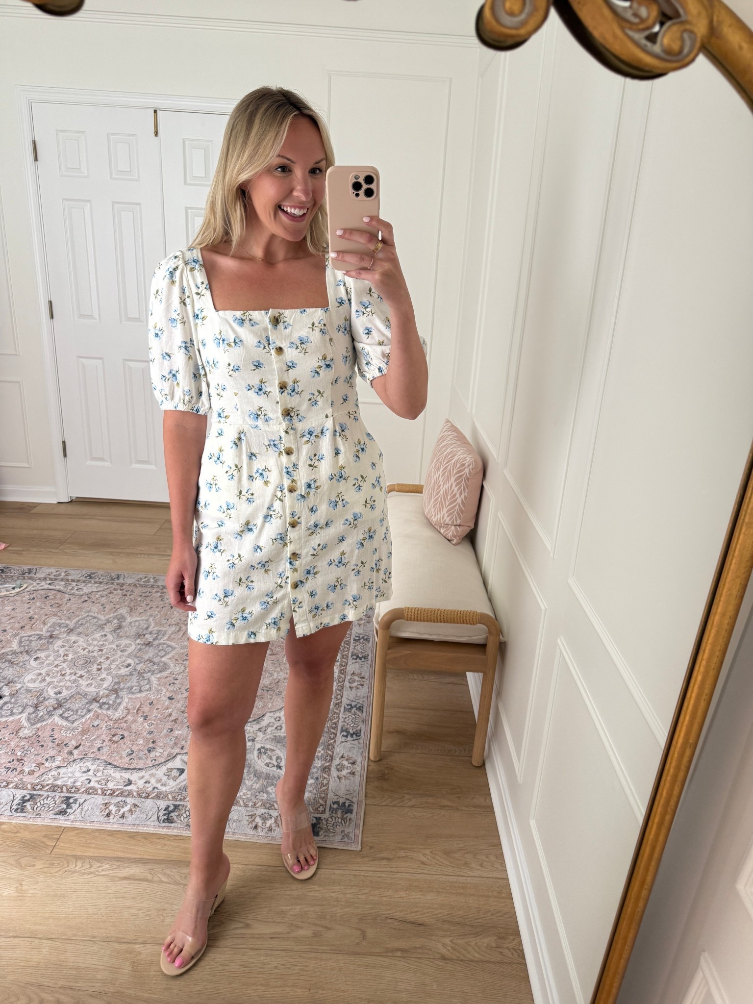 Linen mini dress, also comes in other colors too- on sale! Wearing a med - work outfit - summer dress 

#LTKSeasonal #LTKFindsUnder50 #LTKSaleAlert