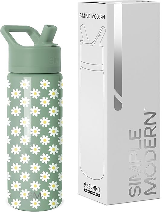 Simple Modern Kids Summit Water Bottle with Straw Lid | 18oz Stainless Steel Cup Insulated Tumble... | Amazon (US)