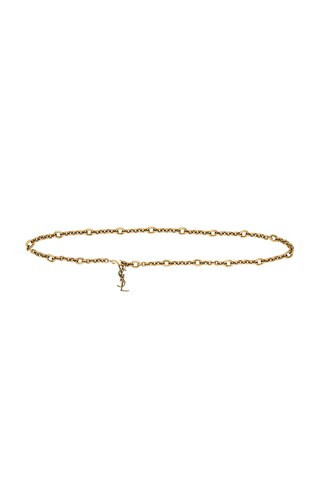 Saint Laurent Chain Belt in Light Bronze Free - Metallic Gold. Size 65 (also in 85, 90). | FWRD 