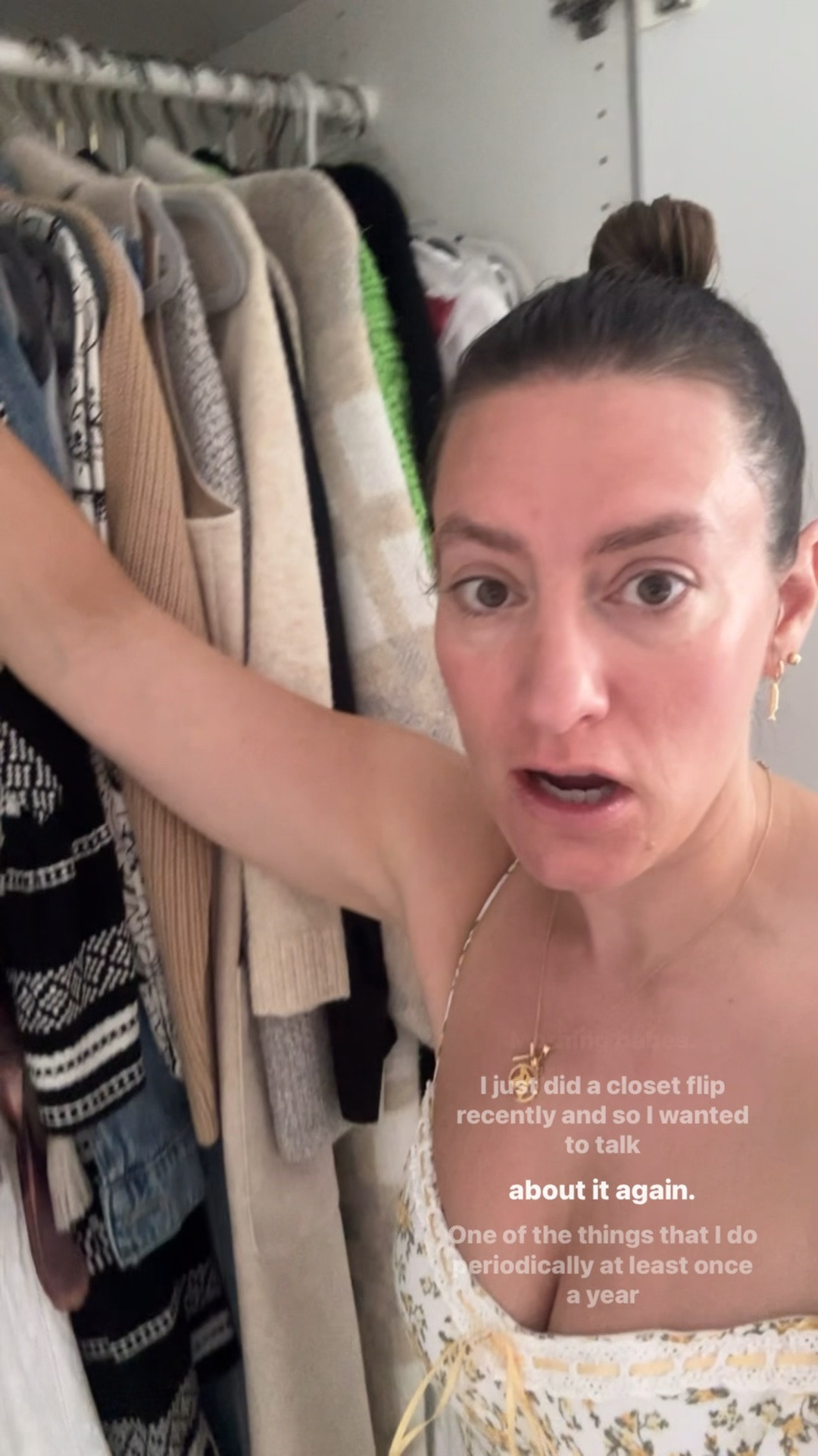 The Hanger Flip 🔁

At least once a year, I will flip my hangers backward in the closet. As I wear an item and put it back, I will hang it correctly. 

By the end of the year, I’ll see what items in my closet I wear, and which I should give away. 

Have you hanger flipped yet???

#LTKdayinmylife #LTKstorytime #LTKHome