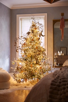Faux Twinkling Pre-Lit Snowy Norway Spruce, 9' | Anthropologie (US)