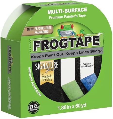 FrogTape Multi-Surface Painter's Tape with Paintblock, 2 in Wide (1.88 in x 60 yd), Quick Stick M... | Amazon (US)