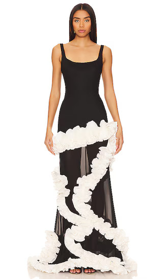 Wisteria Gown in Black & White | Revolve Clothing (Global)