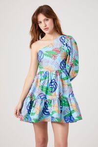 One-Shoulder Tropical Print Mini Dress | Forever 21 (US)