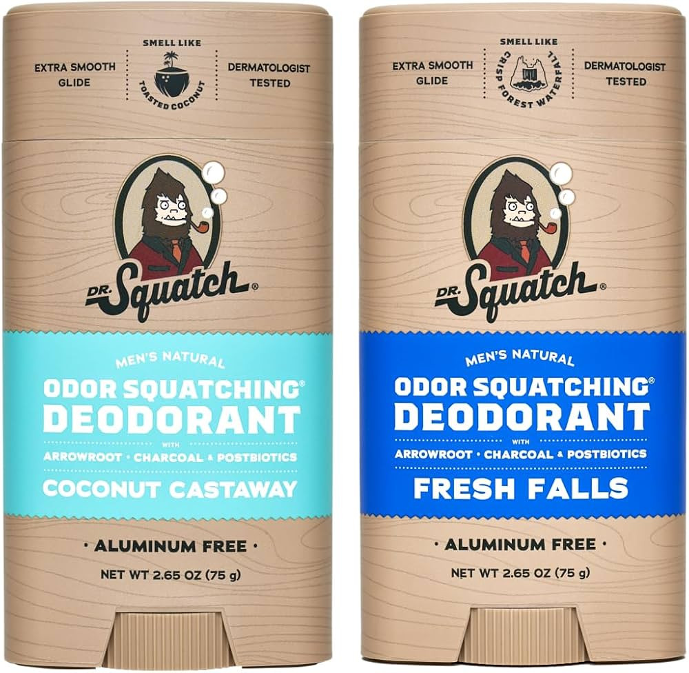 Men's Natural Deodorant - Aluminum-Free Deodorant from Dr. Squatch - Natural Deodorizer - made w/... | Amazon (US)