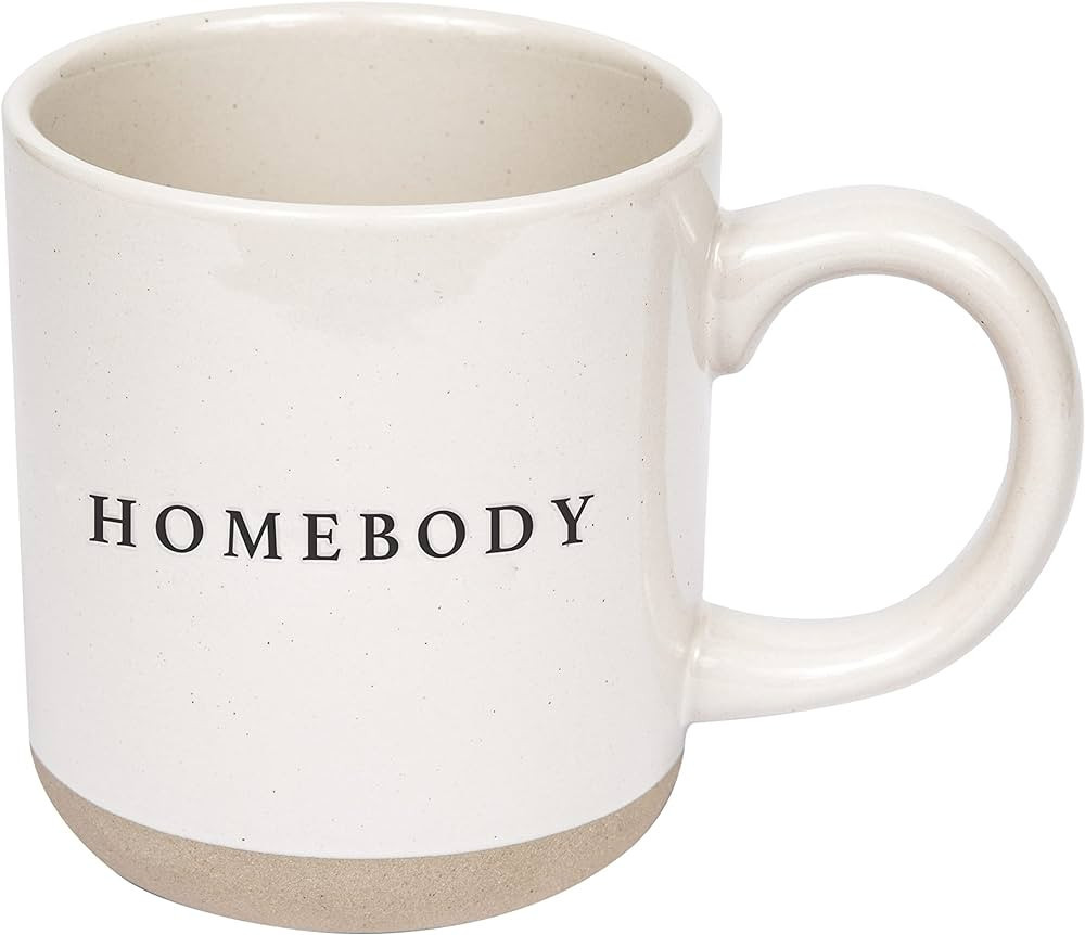 Sweet Water Decor Homebody Stoneware Coffee Mug | Novelty Coffee Mugs | 14oz Stoneware Coffee Cup | Microwave & Dishwasher Safe | Cozy Coffee Mugs for Home | Birthday Gifts for Her | Amazon (US)