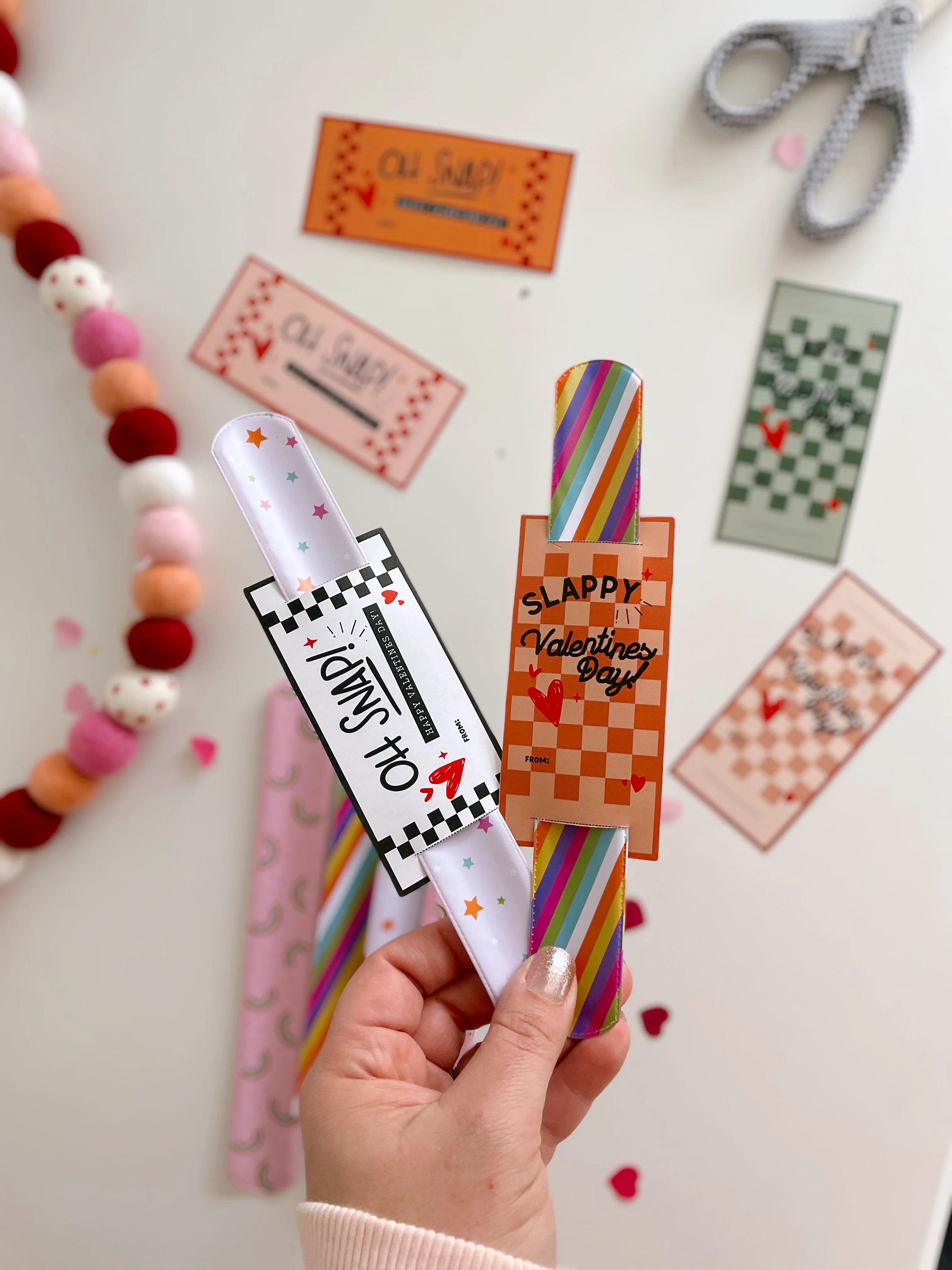 Slap Bracelet Valentines | Printable Valentines | The Letter Vee