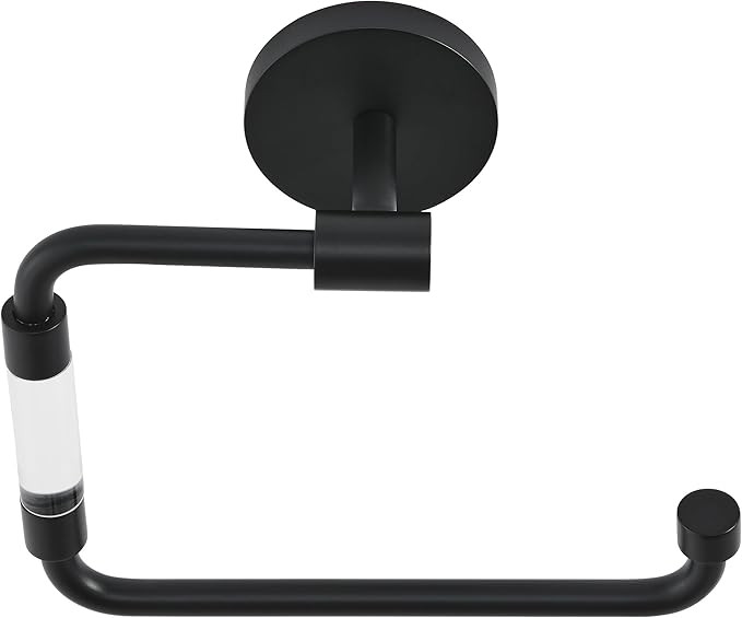 Swiss Madison Verre Acrylic Toilet Paper Holder in Matte Black | Amazon (US)