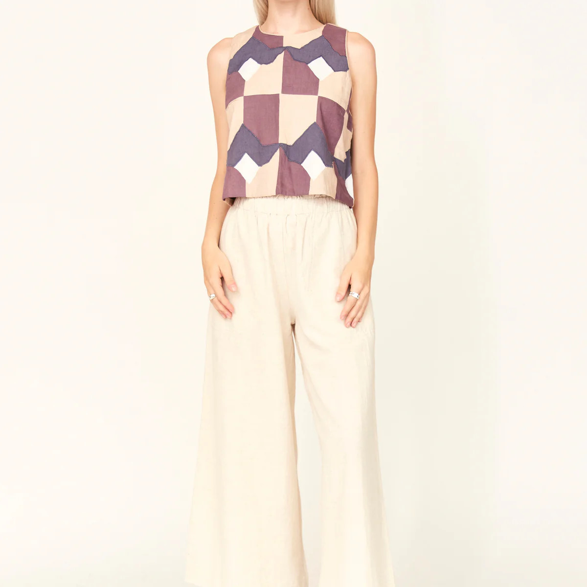 Santanyi Tank in Plum Origami | MIRTH