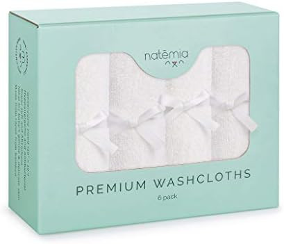 Natemia Baby Washcloths – Extra Soft Baby Bath Towels (6-Pack) Size 10”x 10” – Reusable Wipes – Rayo | Amazon (US)