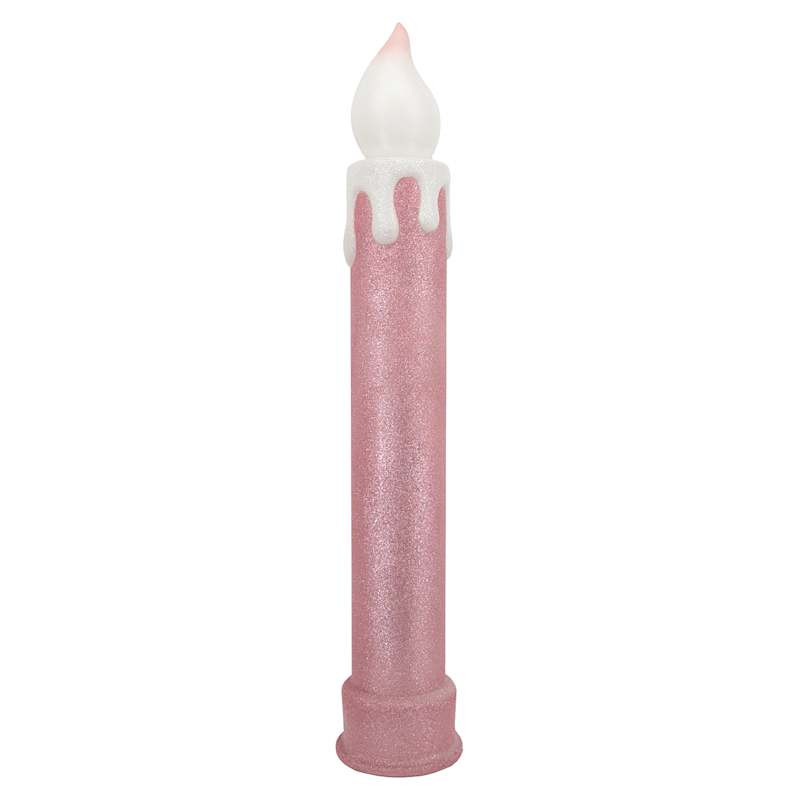 Pink LED Blow Mold Candle, 39" | At Home