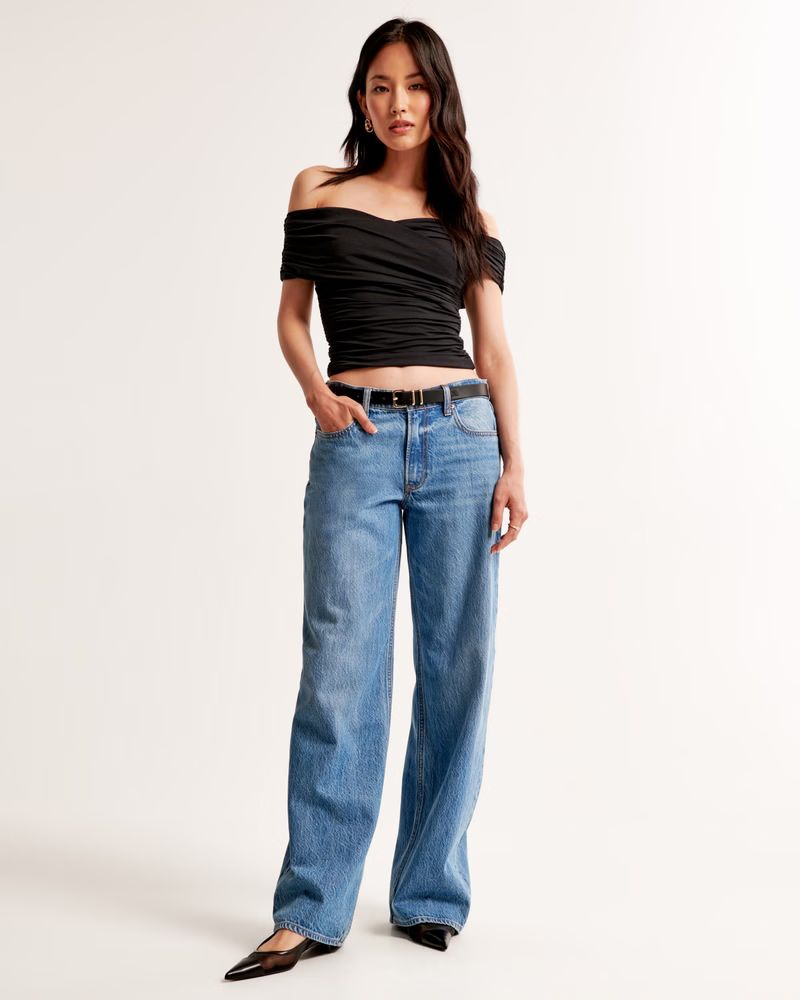 Women's Low Rise Ultra Loose Jean | Women's Clearance | Abercrombie.com | Abercrombie & Fitch (US)