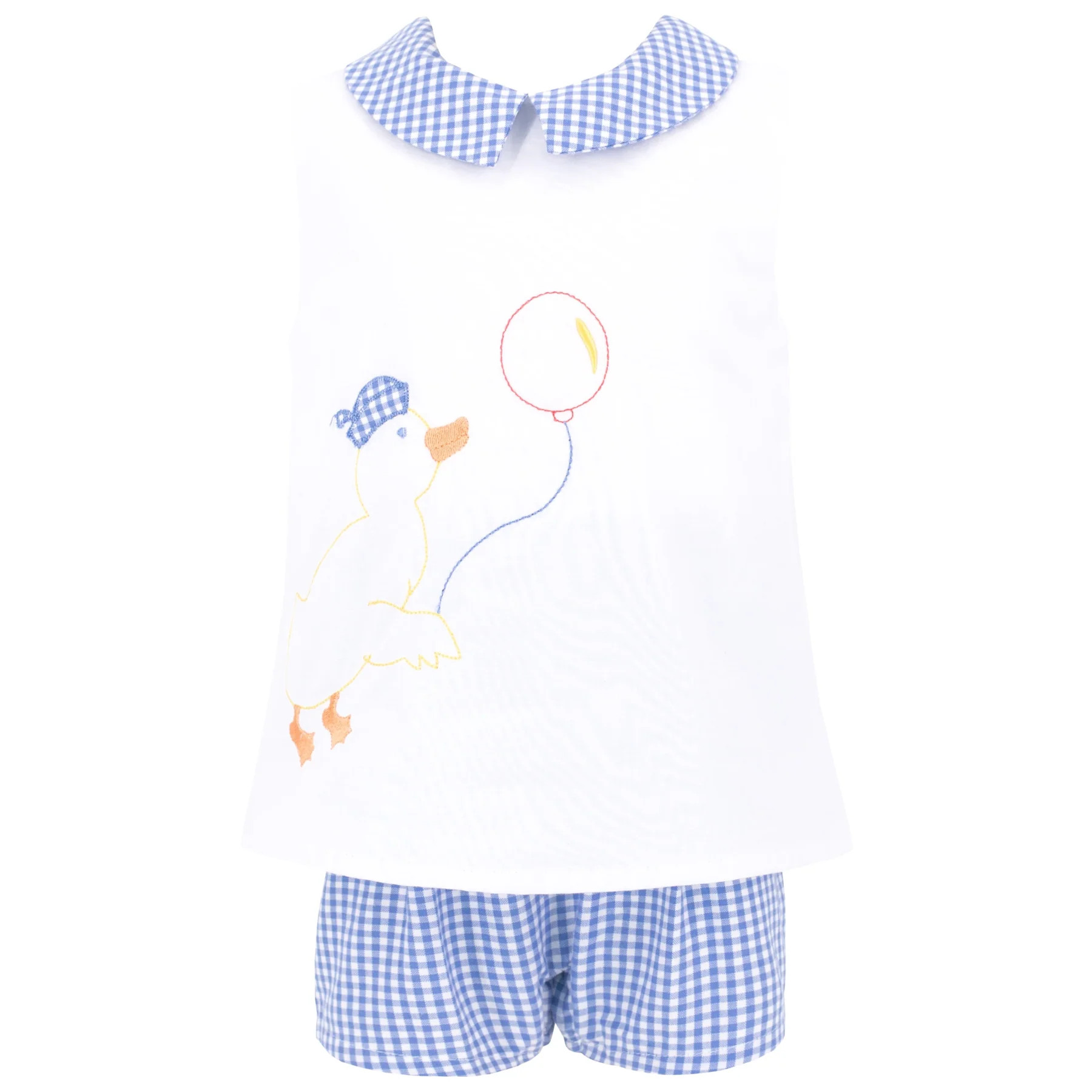 Mr. Drake Puddle Duck Set - Blue Gingham | Dondolo