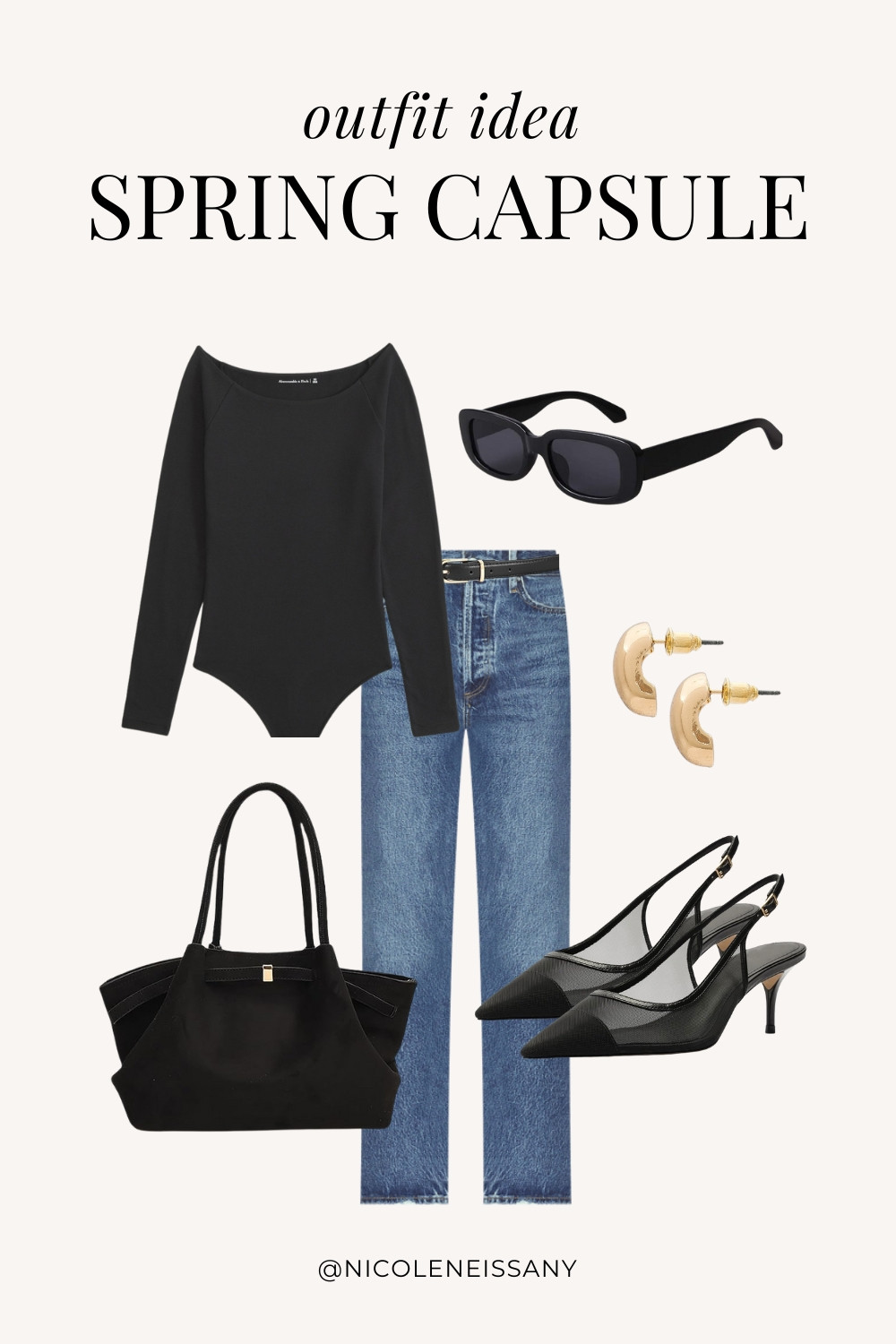 Spring outfit idea featuring my 2025 Spring Capsule Wardrobe staples | casual spring outfit, spring brunch outfit, spring date night outfit, spring date outfit, elevated casual spring outfit, spring work outfit, spring office outfit, casual spring outfit idea, spring outfits, spring shoes, 2025 spring trends, 2025 spring fashion trends, neutral capsule wardrobe, minimalist capsule wardrobe | off the shoulder bodysuit, off the shoulder top, spring tops, medium wash denim, medium wash jeans, tote bag, spring bag trends, slingback heels, sheer heels, mesh heels, spring shoe trends, gold teardrop earrings

#LTKSpring #LTKPetite #LTKTravel #LTKSaleAlert #LTKShoeCrush #LTKWorkwear #LTKFindsUnder100 #LTKStyleTip #LTKFindsUnder50 #LTKSeasonal 

 